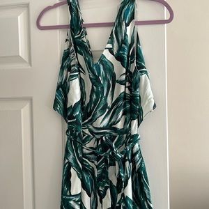 Cropped floral jumpsuit